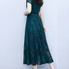 Elegant A-line Green Dress - Image 2