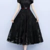 Elegant A-line Green Dress - Image 4