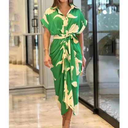 Button Down Casual Green Dress - Image 2