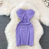 Strapless Bodycon Mini Green Dresses - Image 3
