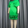 Ruffle Plus Size Green Dress - Image 3