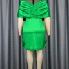 Ruffle Plus Size Green Dress - Image 4