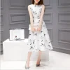 Sleeveless Floral Green Dress - Image 5