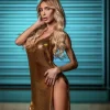 Backless Sequins Green Dresses - Image 4