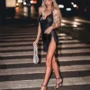 Backless Sequins Green Dresses - Image 2