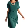 Soft Layered Green Dresses