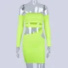 Sexy Cutout Bodycon Green Dress - Image 5
